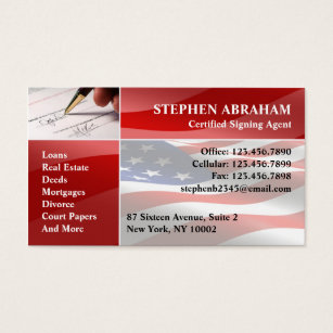 Notary Public Business Cards & Templates | Zazzle