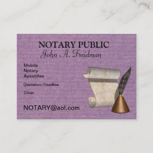 NOTARY PUBLIC Business Card