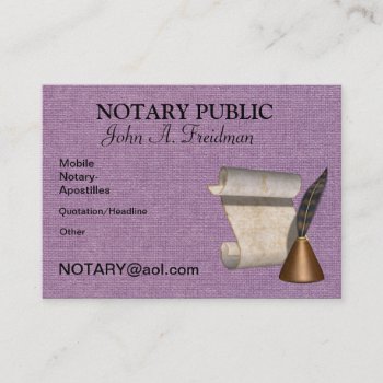 Notary Public Business Card by PersonalCustom at Zazzle