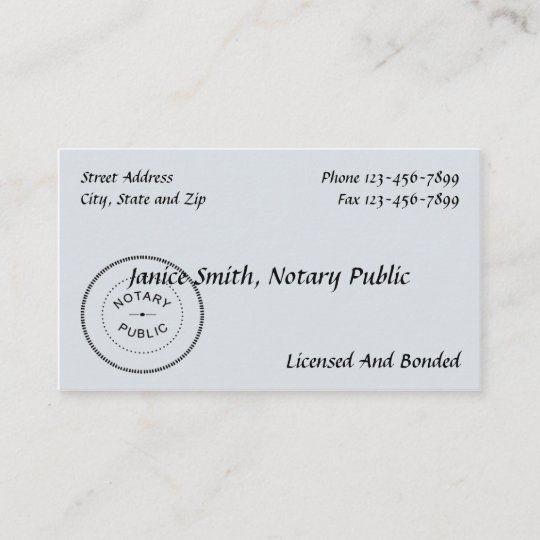 Notary Public Business Card | Zazzle.com