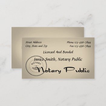 Notary Public Business Card by Business_Creations at Zazzle