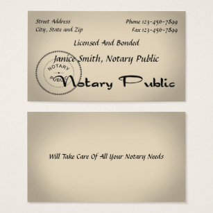 Notary Public Business Cards &amp; Templates | Zazzle