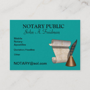 NOTARY PUBLIC Business Card