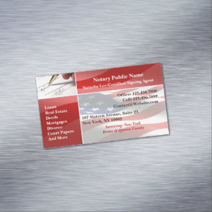 Notary Public Business Card Magnet