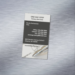 Notary Public Business Card Magnet