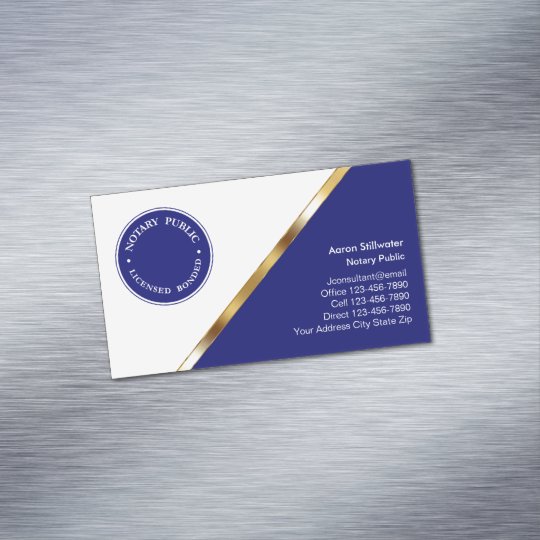 Notary Public Business Card Magnets | Zazzle.com