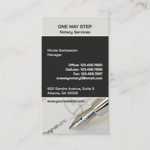 Notary Public Business Card Template