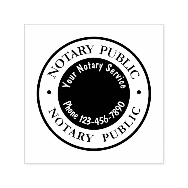 Notary Public Business Logo Template Self-inking Stamp (Design)