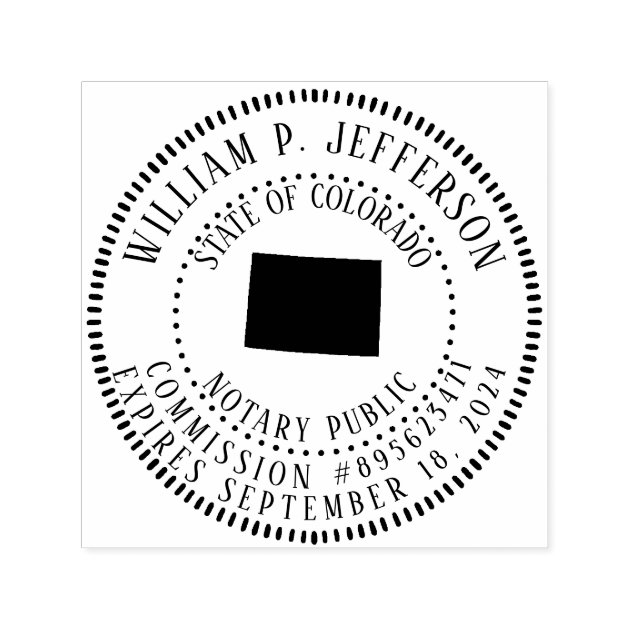 Notary Public Colorado Self inking Stamp Zazzle