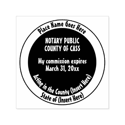 Notary Public commission expiry date state county Self_inking Stamp
