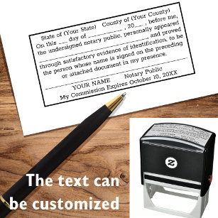 Notary Public Custom Acknowledgement Self-inking Stamp