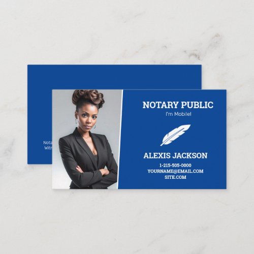 Notary Public Custom Photo Business Card