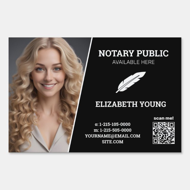 🖋️ Notary Public Custom Photo Sign (Front)