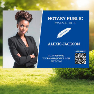 Notary Public Custom Photo Sign