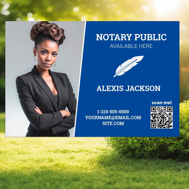 Notary Public Custom Photo Sign (Notary Public Custom Photo Sign)