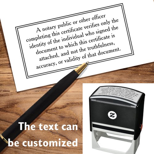Notary Public Disclaimer Custom Information Self_inking Stamp