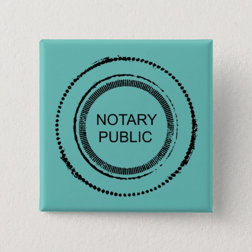 Notary Public Distressed Round Seal Button