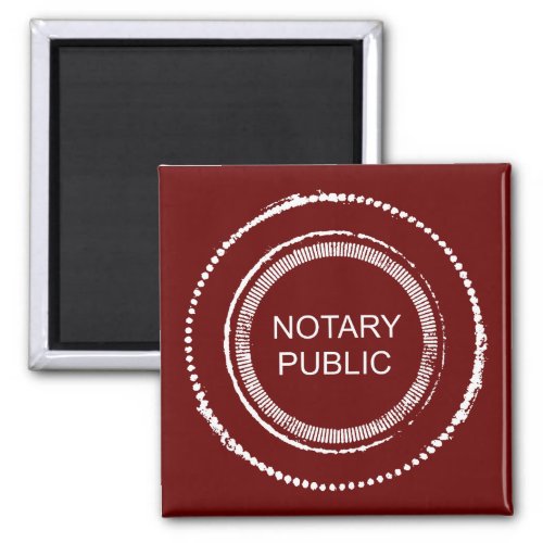 Notary Public Distressed Round Seal Magnet