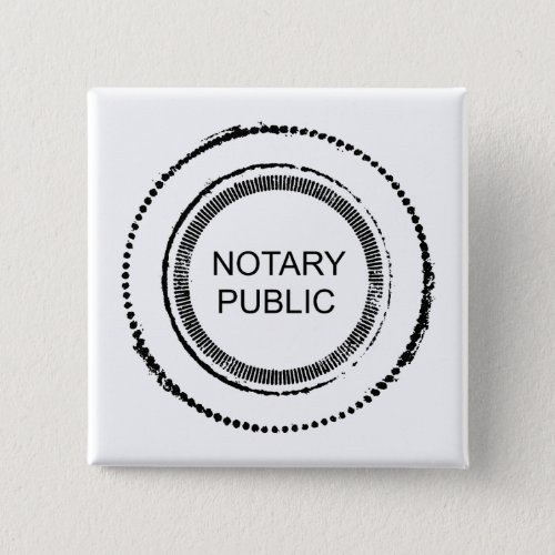 Notary Public Distressed Seal Square Button