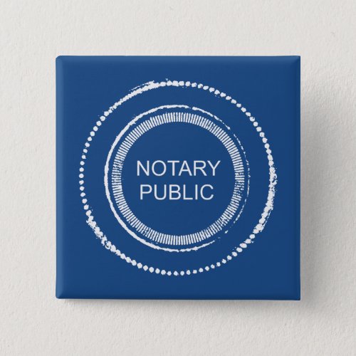 Notary Public Distressed Seal Square Button