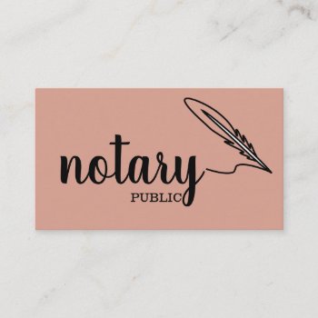Notary Public Elegant Script Plain Business Card by sunbuds at Zazzle