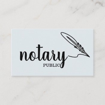 Notary Public Elegant Script Plain Business Card by sunbuds at Zazzle