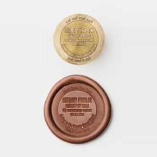 Notary public expiry date State round bronze Wax Seal Stamp