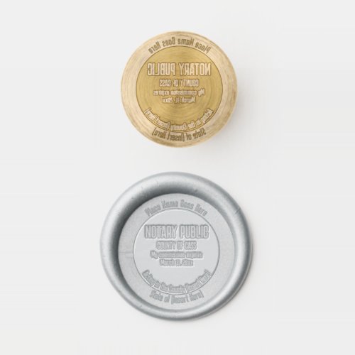 Notary public expiry date  State round Wax Seal Stamp
