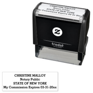 Notary Public Four Line Customizable  Self-inking Stamp