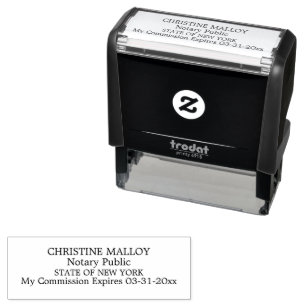 Notary Public Four Line Customizable Self-inking Stamp
