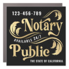 Notary Public Gold & Black