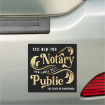 Notary Public Gold & Black
