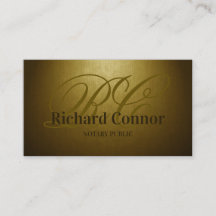 Notary Public Gold Custom Monogram