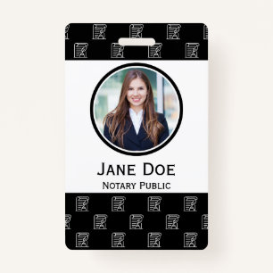 Notary Public ID Badge with QR