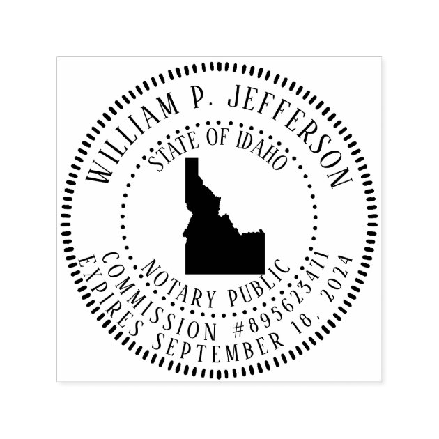 Notary Public Idaho Self inking Stamp Zazzle