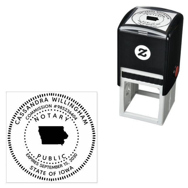 Notary Public Iowa Self-inking Stamp (In Situ)