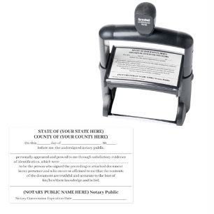 Notary Public Jurat Acknowledgment Standard  Self-inking Stamp