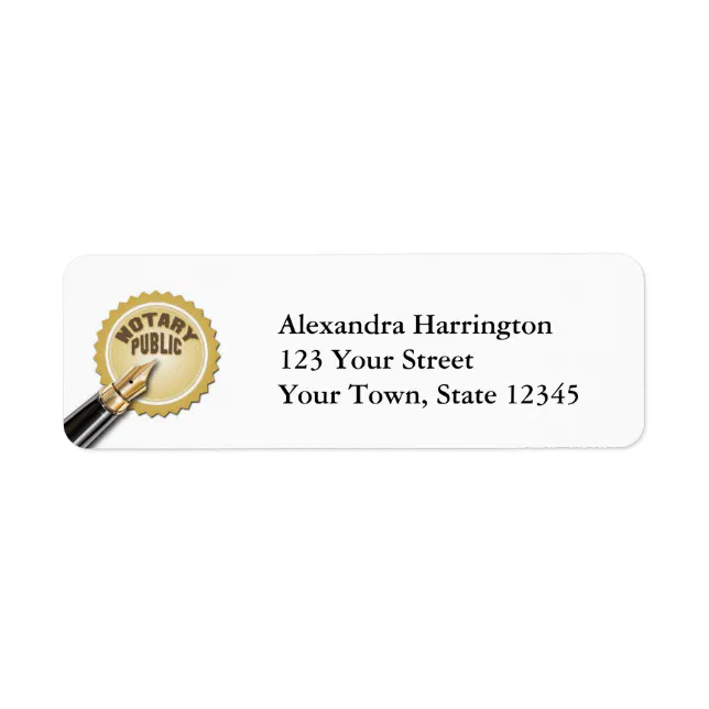 Notary Public Label | Zazzle