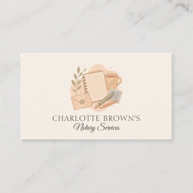 Notary Public Legal Services Business Card