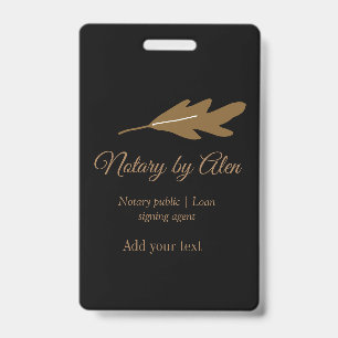 Notary public Loan signing agent add name address Badge