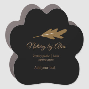 Notary public Loan signing agent add name address Car Magnet