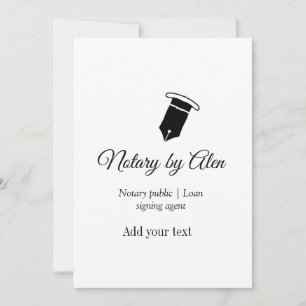 Notary public Loan signing agent add name address  Holiday Card