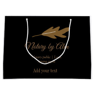 Notary public Loan signing agent add name address Large Gift Bag