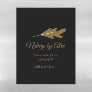 Notary public Loan signing agent add name address Magnetic Dry Erase Sheet