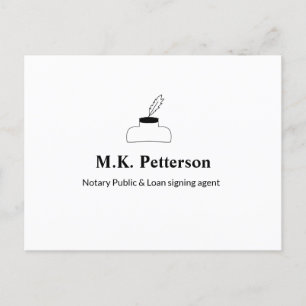notary public loan signing agent add name address postcard