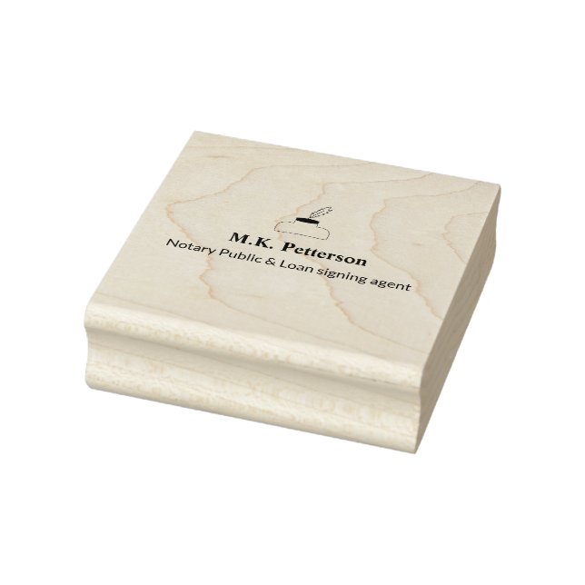 notary public loan signing agent add name address  rubber stamp (Stamp)