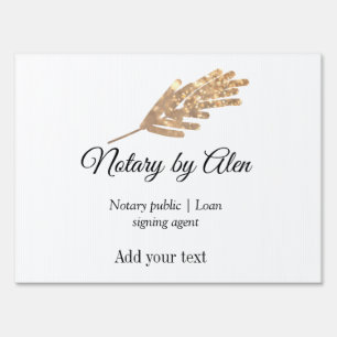 Notary public Loan signing agent add name address  Sign