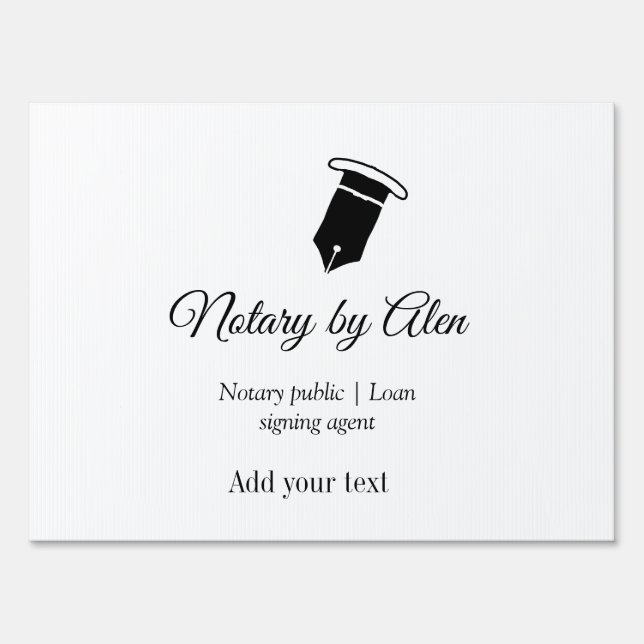 Notary public Loan signing agent add name address  Sign (Front)