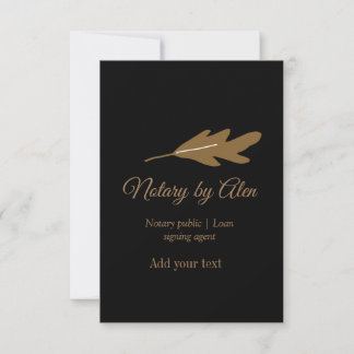 Notary public Loan signing agent add name address Thank You Card