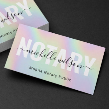 Notary Public Loan Signing Agent Classy Typography Business Card by BlackEyesDrawing at Zazzle